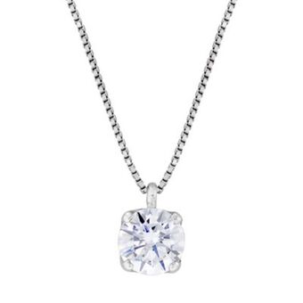 Kevin's Joyeros Gargantilla en oro blanco de 18 kilates, veneciana, con zircon central, 40 cm. de largo, 0.50 mm. de ancho oferta
