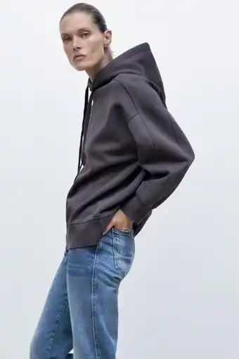 Zara Sudadera oversize efecto lavado oferta