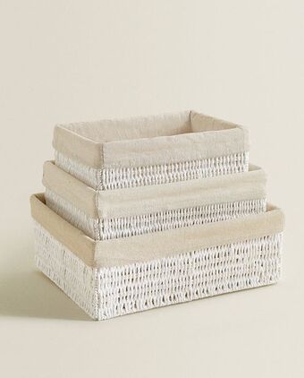 Zara Home Cesta rectangular tejido interior oferta