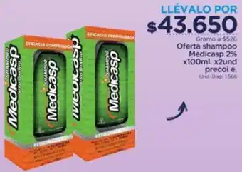 FarmaTodo Shampoo Medicasp 2% x 100ml x 2Unid oferta