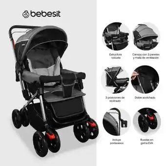 Éxito Coche reversible roma bebesit 5197bk oferta