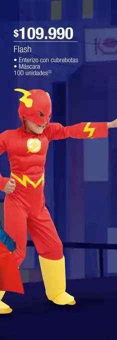 Jumbo Flash • enterizo con cubrebotas • máscara oferta