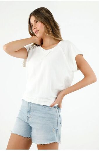Tennis Camiseta color crudo para mujer oferta