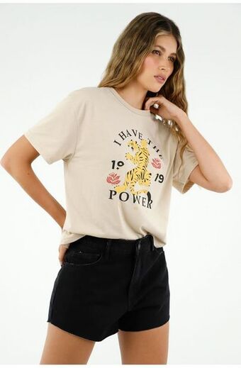 Tennis Camiseta color crudo para mujer oferta