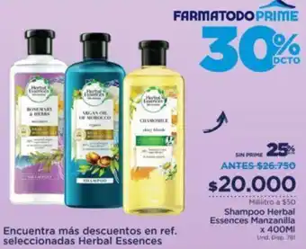 FarmaTodo Shampoo Herbal Essences Manzanilla x 400ml oferta