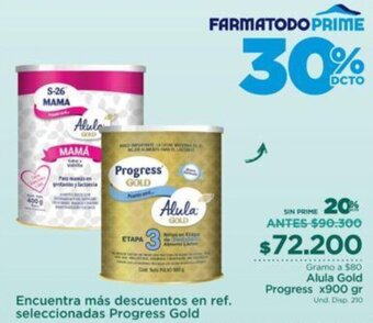 FarmaTodo Alula Gold Progress 900g oferta