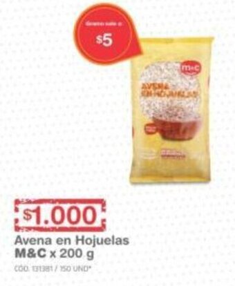 Makro Avena en Hojuelas M&C 200g oferta