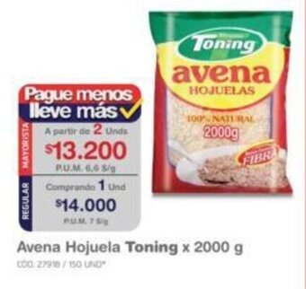 Makro Avena Hojuela Toning 2000g oferta