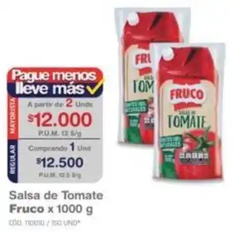 Makro Salsa de Tomate Fruco 2 x 1000g oferta