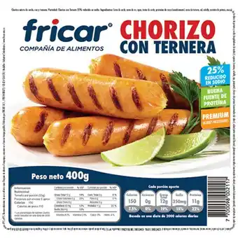 Makro Chorizo ternera fricar 400gen6u oferta