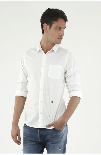 Tennis Camisa blanca manga larga para hombre oferta