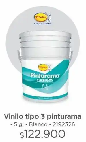 Easy Vinilo t3 5gl pinturama blanco oferta