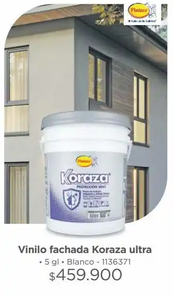 Easy Vinilo fachada 5gl koraza ultra blanco oferta