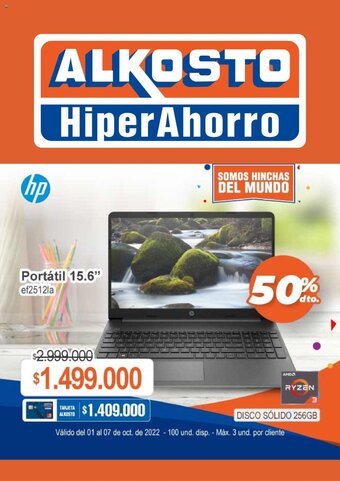 Alkosto Hp Portatil 15.6" oferta