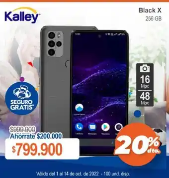 Alkosto Kalley Black X 256 GB oferta