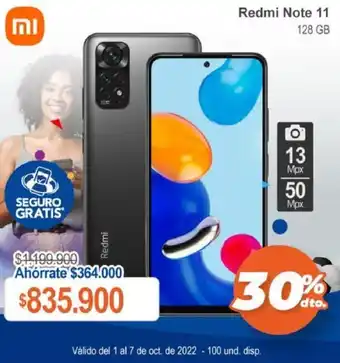 Alkosto Mi Redmi Note 11 128 GB oferta