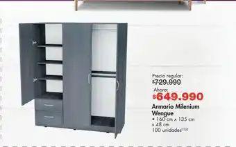 Metro Armario milenium wengue oferta