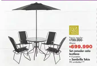 Metro Set comedor caño textileno oferta