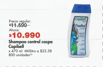 Metro Shampoo control caspa capibell x 470ml oferta