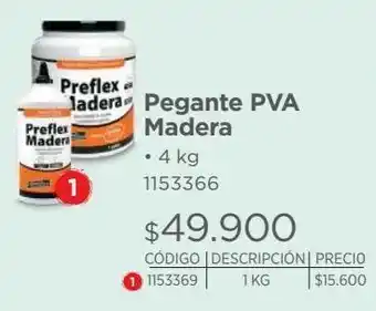 Easy Pegante pva madera 4kg preflex oferta