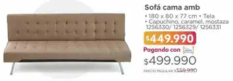 Futon amb 180x80x77 capuchino tela