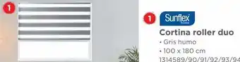 Easy Cortina roller duo gris humo 100x180 oferta