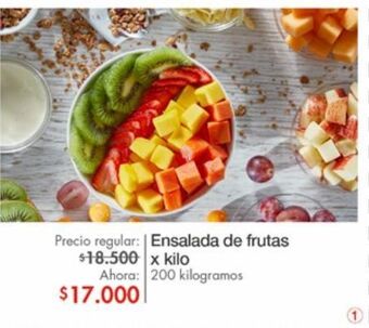 Metro Ensalada de frutas oferta