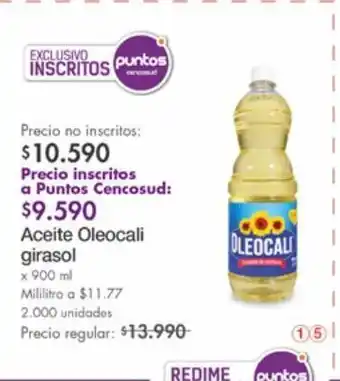 Metro Aceite oleocali x 900ml oferta