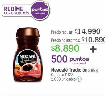 Jumbo Nescafé tradición x 85 g oferta