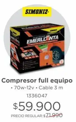Easy Compresor simoniz full equipo emerllanta oferta