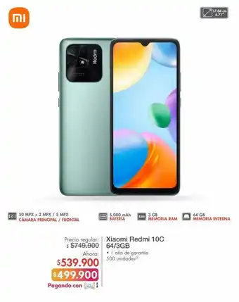 Metro Xiaomi redmi 10c 64/3gb oferta