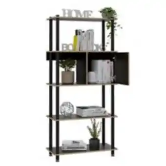Falabella Biblioteca olaf, wengue y café claro, 4 entrepaños oferta