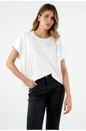 Tennis Camiseta color crudo para mujer oferta