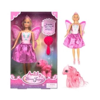 Alkosto Muñeca hada de flores con caballito pony 29 cm anlily oferta