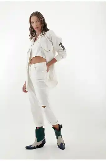Tennis Jean color crudo claro para mujer oferta