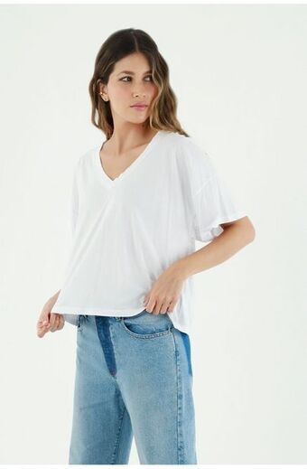 Tennis Camiseta blanca manga corta para mujer oferta
