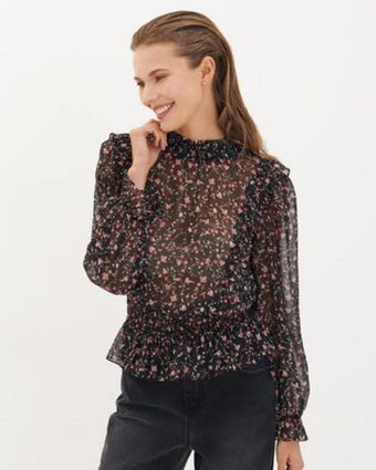 Julio Blusa floral detalles enresortados oferta