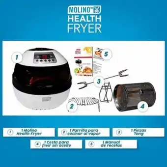 Linio Freidora digital 7 en 1 para cocinar sin aceite - molino health fryer oferta