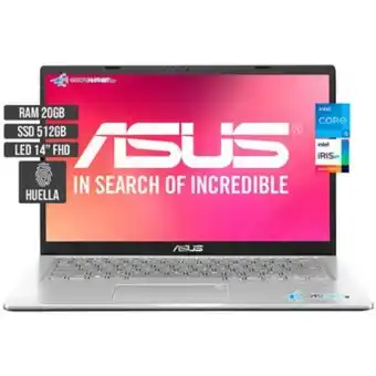 Linio Portatil asus intel core i5-1135g7 ssd 512gb ram 20gb intel iris® xe 14 fhd oferta
