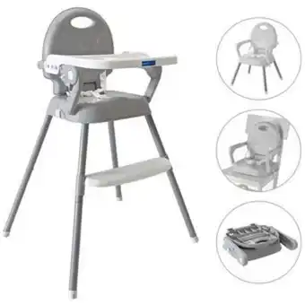 Linio Silla comedor bebe 3en1 happy baby cp7000 gris oferta