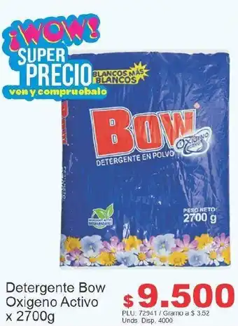 Belalcazar Detergente Bow Oxigeno Activo 2700g oferta