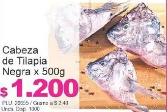 Belalcazar Cabeza de Tilapia Negra 500g oferta