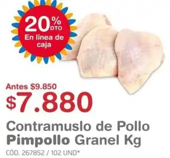 Makro Contramuslo de Pollo Pimpollo Granel oferta