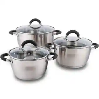 Almacenes La 13 Set x 3 ollas en acero inoxidable / home elements oferta