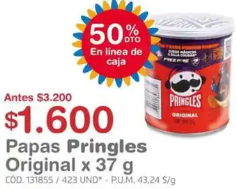 Makro Papas Pringles Original 37g oferta