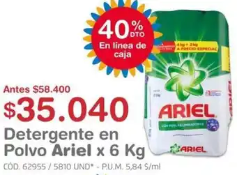 Makro Detergente en Polvo Ariel 6kg oferta