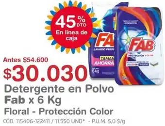 Makro Detergente en Polvo Fab 6kg oferta