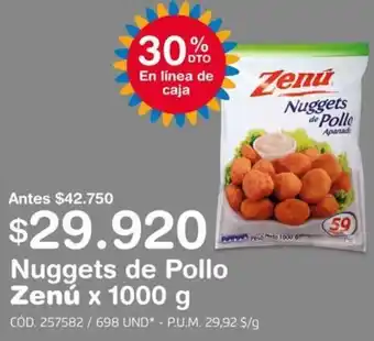 Makro Nuggets de Pollo Zenú 1000g oferta