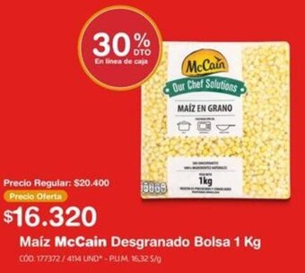 Makro Maíz McCain Desgranado Bolsa 1kg oferta