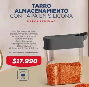 Tiendas D1 Tarro Almacenamiento con Tapa en Silicona 1,7L oferta